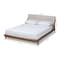 Baxton Studio Sante Mid-Century Beige Upholstered Wood Full Size Platform Bed 156-9290 - alternate 3